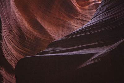 Low angle view of rock formation