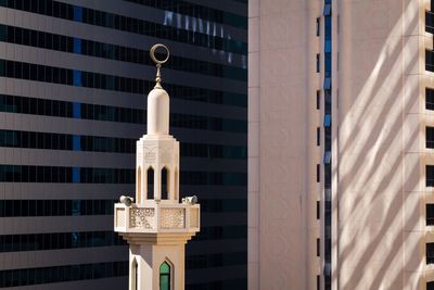 Low angle view of statue in city