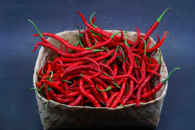 Close-up of red chili peppers
