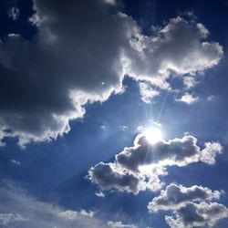 Low angle view of clouds in sky