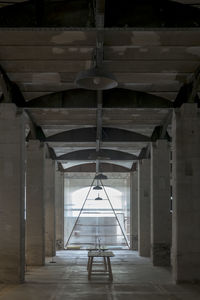 Empty corridor in building