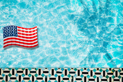 High angle view of swimming pool