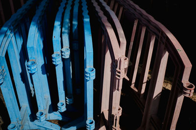 Close-up of illuminated lights at night