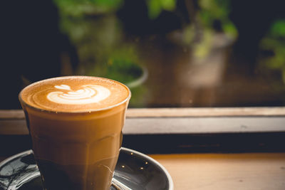 Close-up of coffee on table