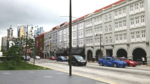 City street with buildings in background