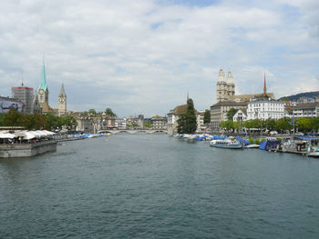 Boats in harbor