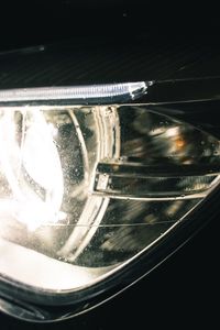 High angle view of car on glass window