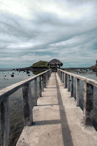 Pier over sea against sky