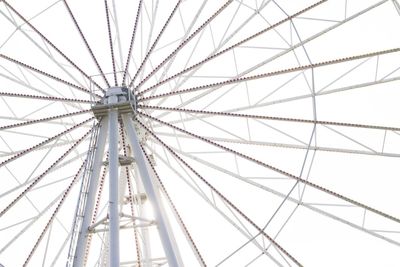 Low angle view of ferris wheel against clear sky