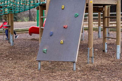 View of children playing in playground