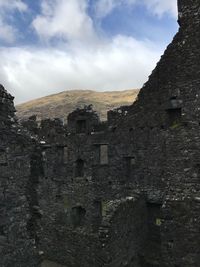 Low angle view of castle against sky