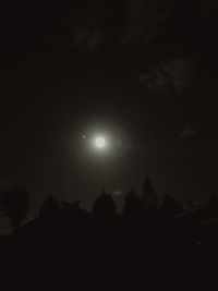 Low angle view of moon in sky