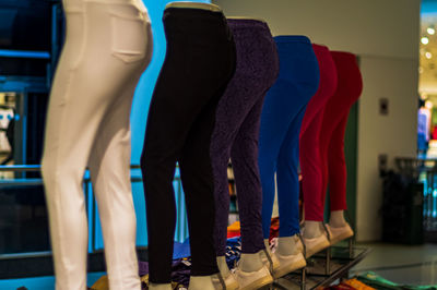 Row of clothes at store