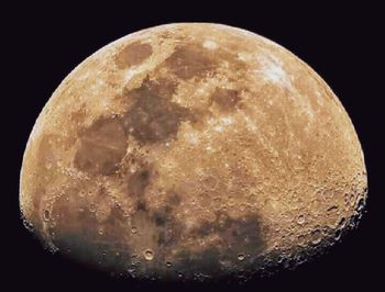 Close-up of moon over black background