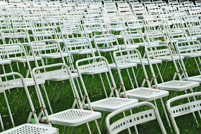 Chairs arranged on chair