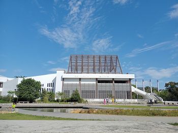 Low angle view of building against sky