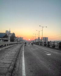 Road at sunset