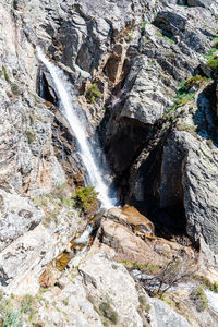 Scenic view of waterfall