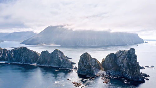 Scenic view of sea against sky.mutnovsky,russia