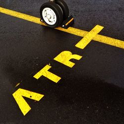 Road sign on road