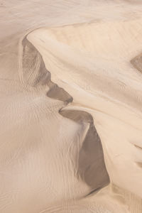 High angle view of sand dunes in desert