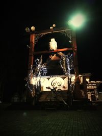 Illuminated lights at night