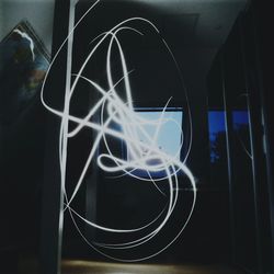 Close-up of light trails