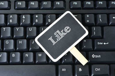 Close-up of computer keyboard