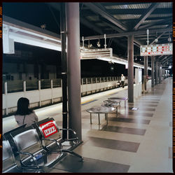 Empty chairs and tables in restaurant