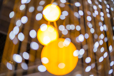 Defocused image of illuminated lights