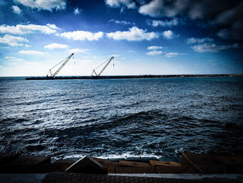 Scenic view of sea against sky