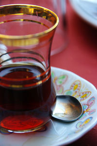 Close-up of drink on table