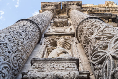 Low angle view of old ruins