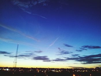 View of cityscape at sunset