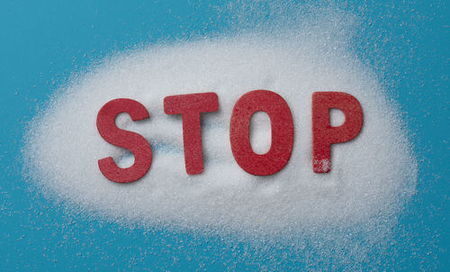 High angle view of text on wooden wall