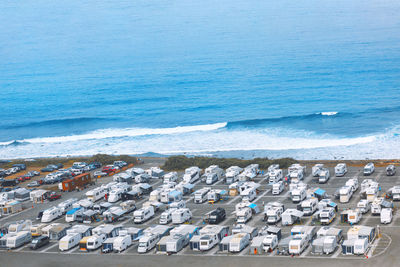 High angle view of beach