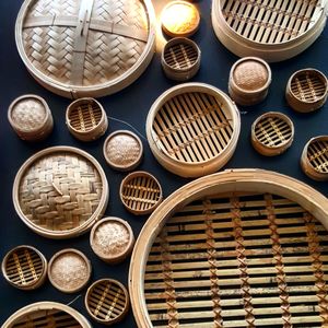 High angle view of wicker basket