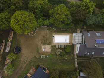 High angle view of buildings