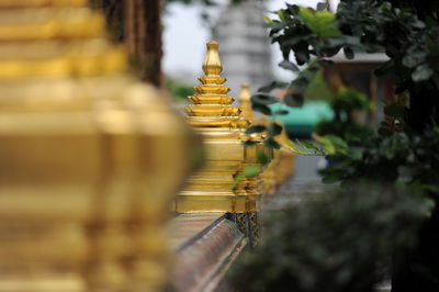 Golden built structures in temple