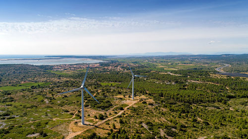 Scenic view of land against sky