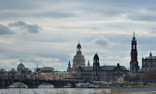 View of buildings against sky in city