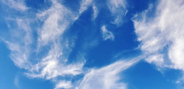 Low angle view of clouds in sky