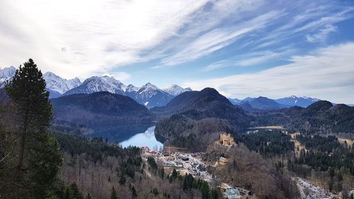 Panoramic view of mountains against sky