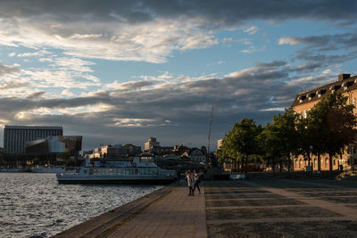 Panoramic view of cityscape against sky