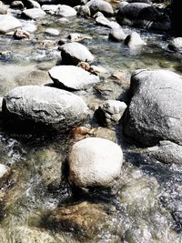 River flowing through rocks