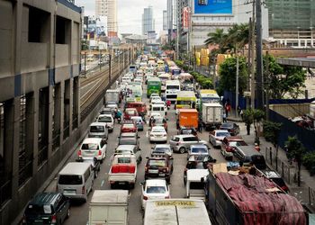 Cars on city street