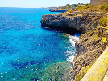 Rock formations in sea