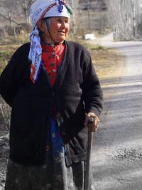 Woman wearing hat