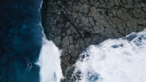 Scenic view of waterfall