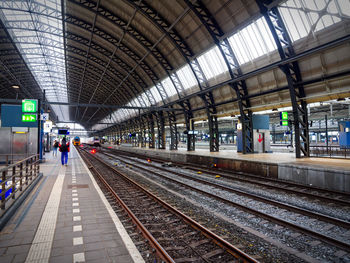 Blurred motion of railroad station